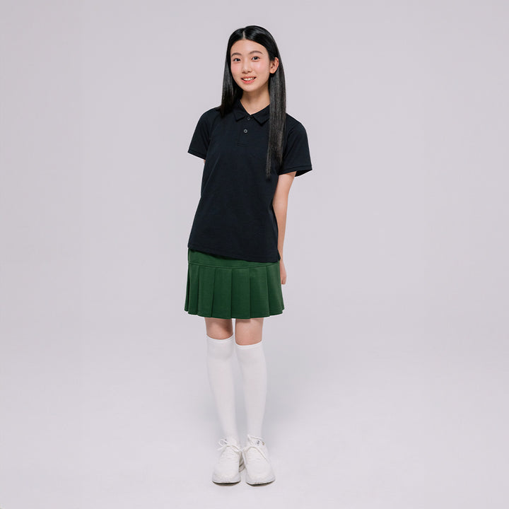 Junior Pique Half Pleated Skirt