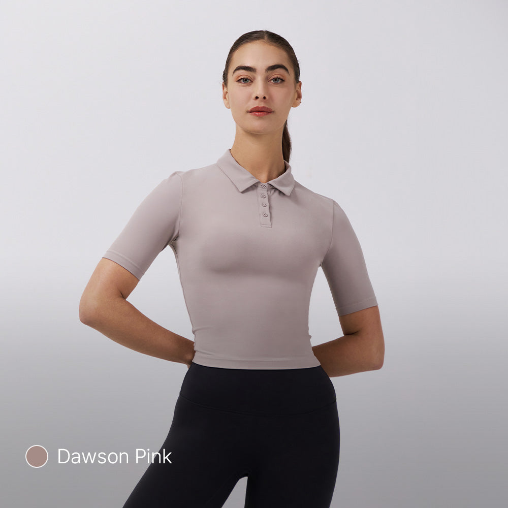 Softension Cropped Polo Shirt