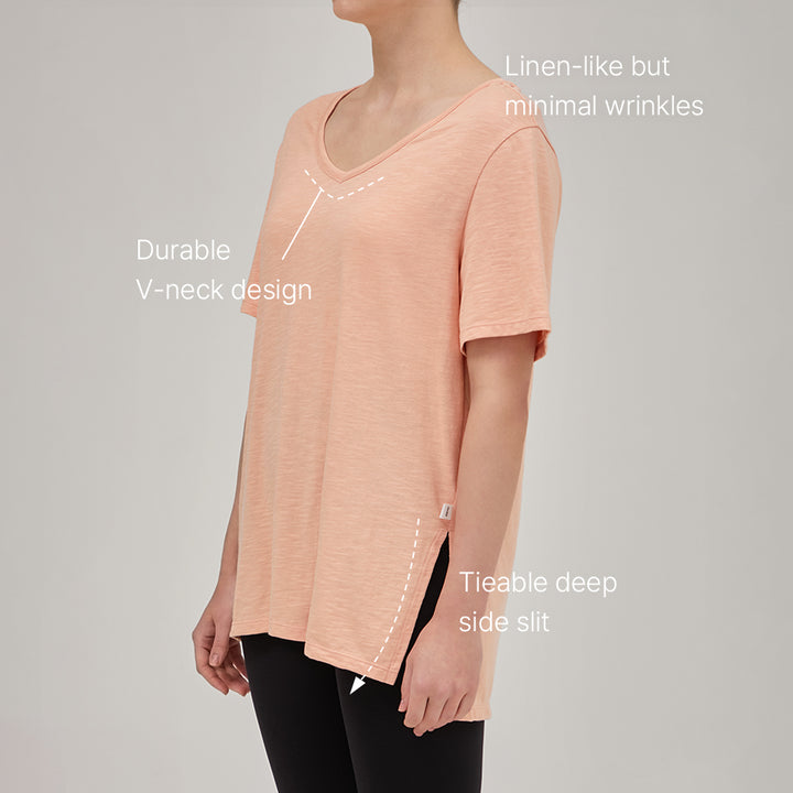 Linen-Like Short Sleeve
