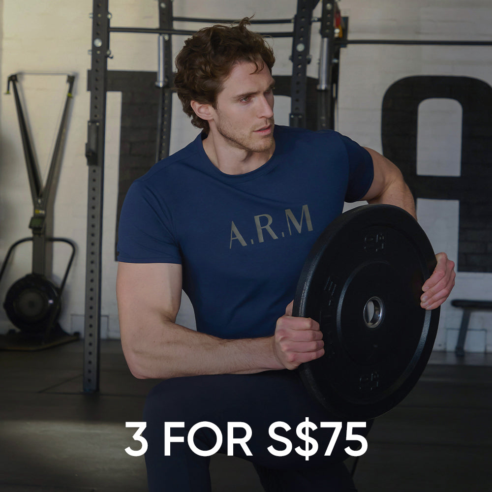 [3 FOR S$75] Men's Airy Fit A.R.M Athletic Fit Short Sleeve