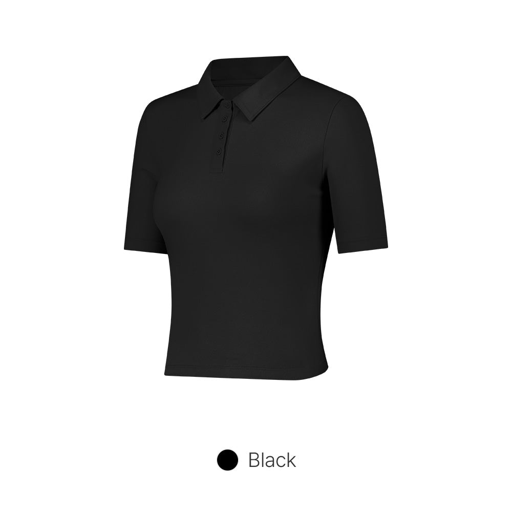 Softension Cropped Polo Shirt