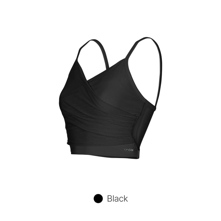 Be-Free Ruched Mesh Longline Bra