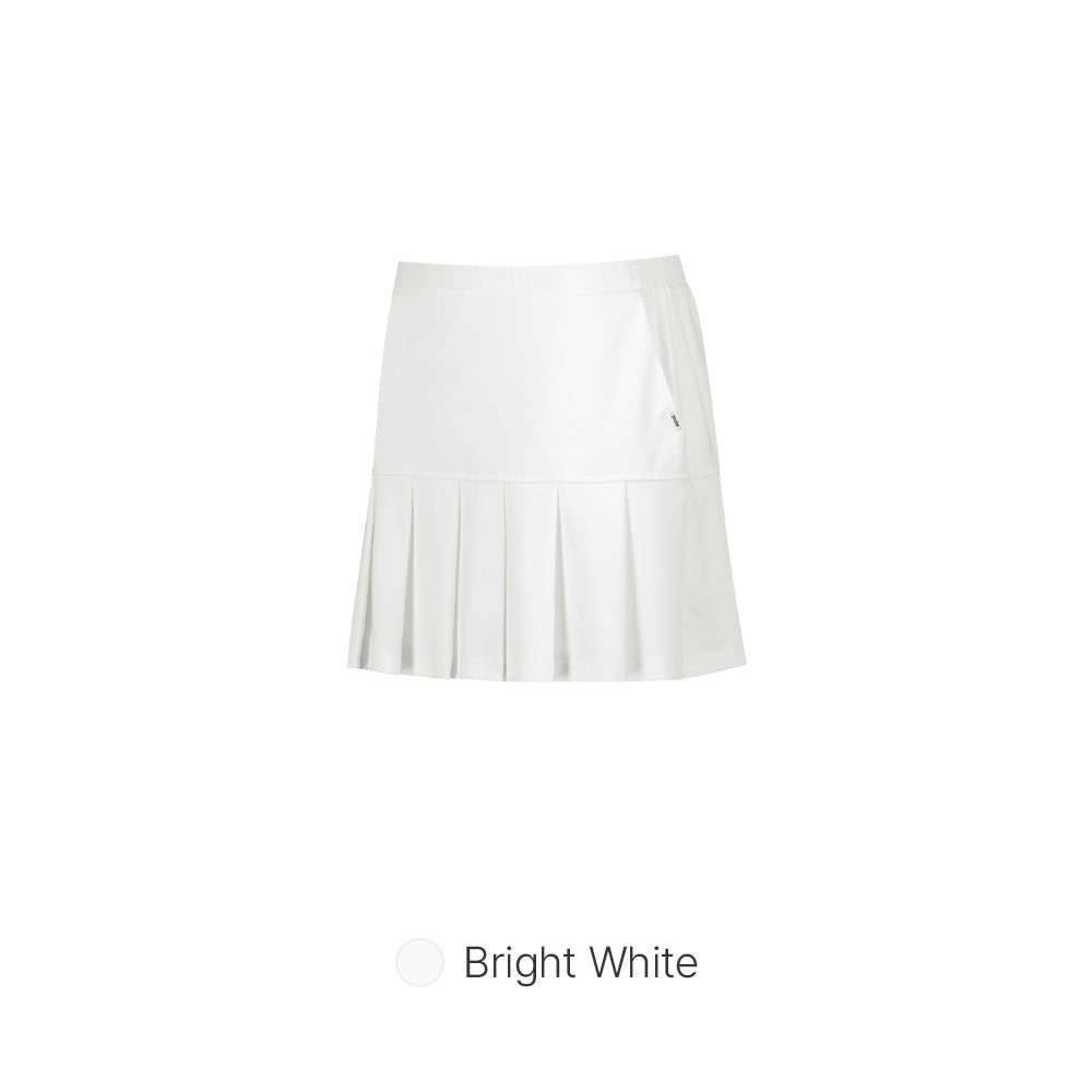 Junior Pique Half Pleated Skirt