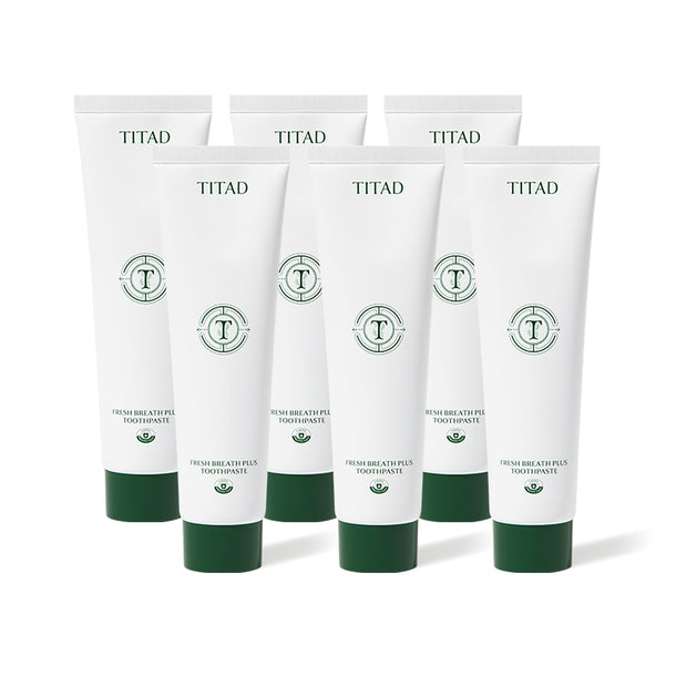 TITAD Fresh Breath Plus Toothpaste, 180g (Pack of 6)