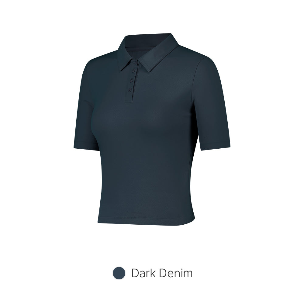 Softension Cropped Polo Shirt