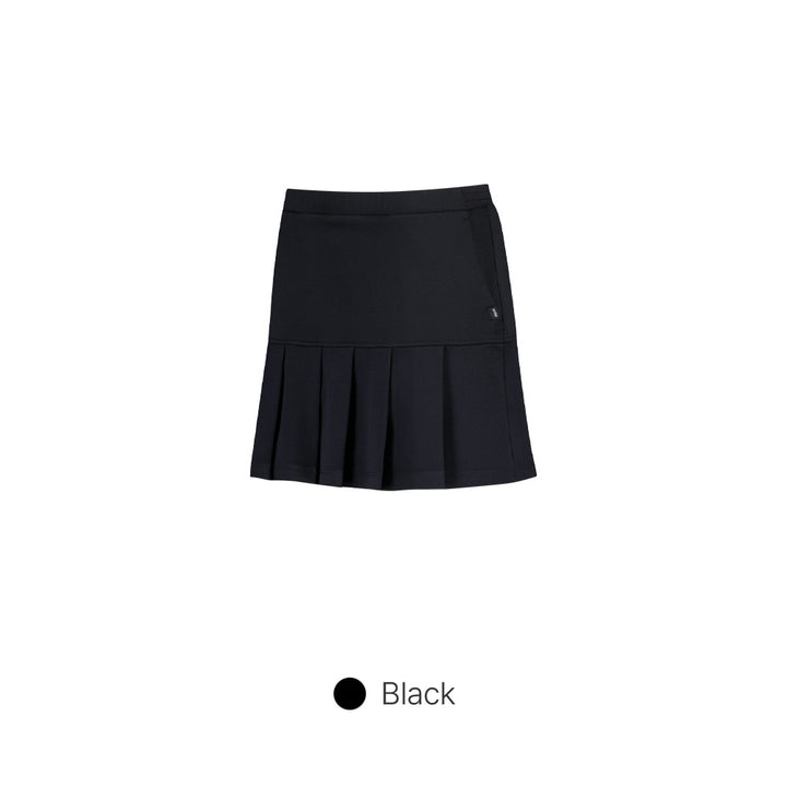 Junior Pique Half Pleated Skirt