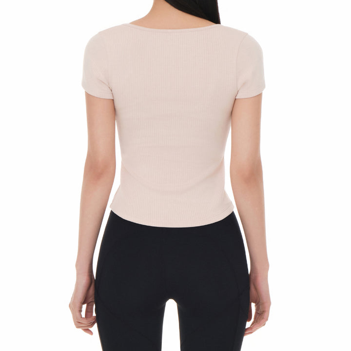 Fresh Ribbed Wrap Short Sleeve