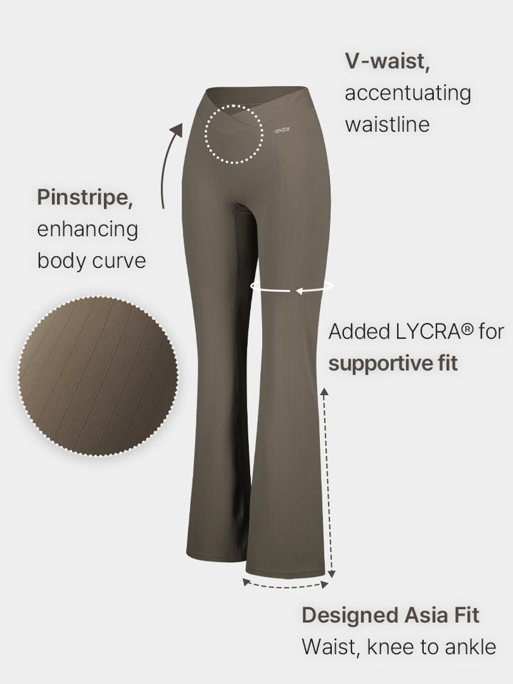 Airywin Pinstripe Flare Leggings (Long)